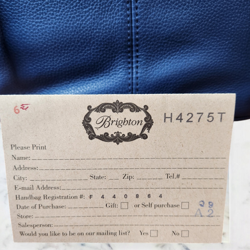**Brighton Your Bag Beck Atlantic handbag NWT and Registration card - Picture 2 of 11